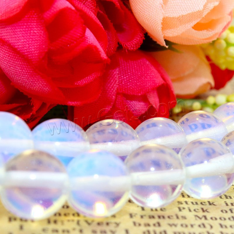 Perles d'opale de mer, Opaline, Rond, normes différentes pour le choix, Trou:Environ 1mm, Longueur:Environ 15 pouce, Vendu par brin