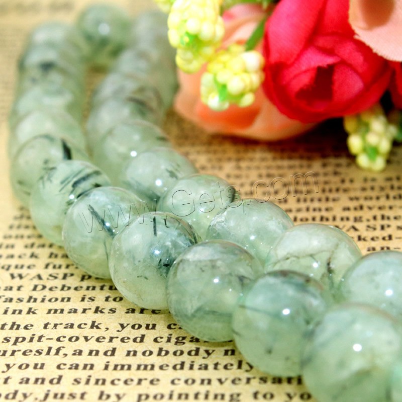 Prehnite Beads, Natural Prehnite, Round, natural, different size for choice, Hole:Approx 1mm, Length:Approx 15 Inch, Sold By Strand