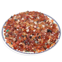 Natural Red Agate Beads, Nuggets, no hole, 4-12mm, Approx 