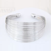 Zinc Alloy Cuff Bangle, platinum color plated, lead & cadmium free Inner Approx 63mm Approx 7.5 Inch 