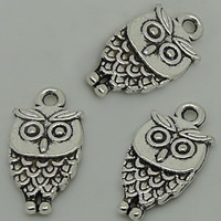 Zinc Alloy Animal Pendants, Owl, antique silver color plated, lead & cadmium free Approx 1.5mm 