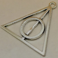Zinc Alloy Jewelry Pendants, Harry Potter Deathly Hallows Symbol, antique silver color plated, lead & cadmium free Approx 1.5mm 