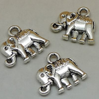 Zinc Alloy Animal Pendants, Elephant, antique silver color plated, lead & cadmium free Approx 1.5mm 