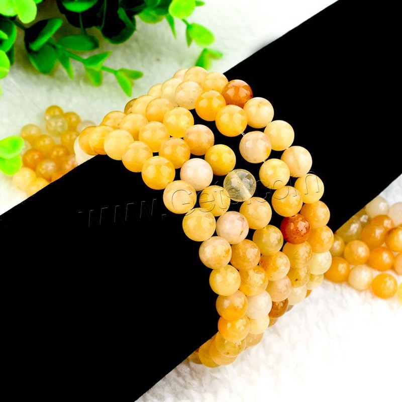 Yellow Aventurine Bead, Round, natural, different size for choice, Hole:Approx 1mm, Length:Approx 15 Inch, Sold By Strand