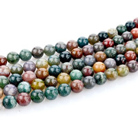 Natural Indian Agate Beads, Round Approx 1mm Approx 15 Inch 