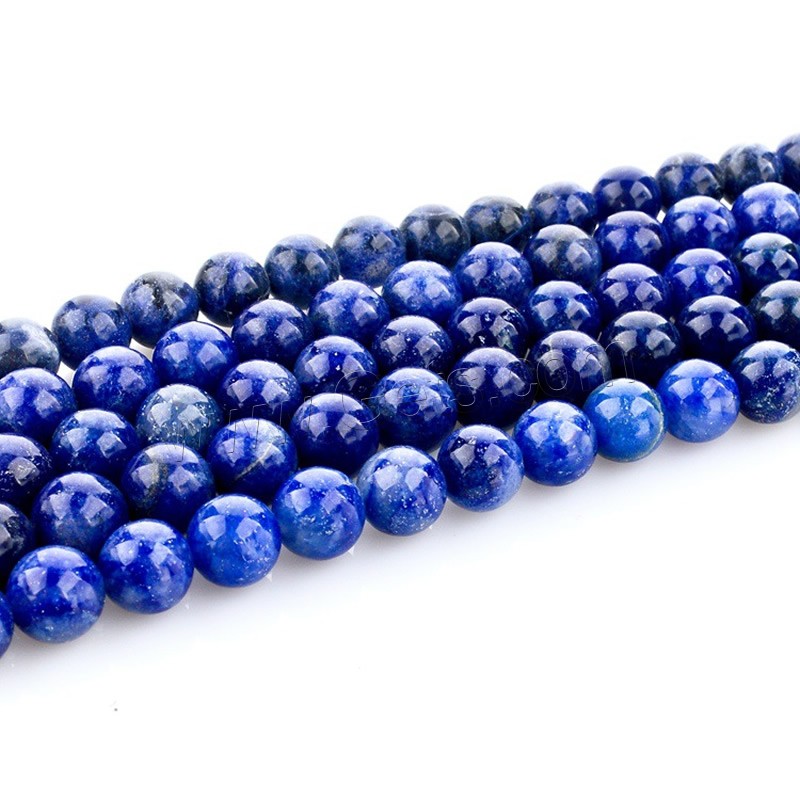 Sodalite Beads, Lapis Lazuli, Round, natural, different size for choice, Hole:Approx 1mm, Length:Approx 15 Inch, Sold By Strand