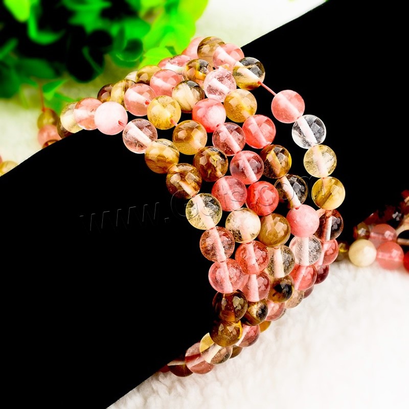 Watermelon Bead, Round, natural, different size for choice, Hole:Approx 1mm, Length:Approx 15 Inch, Sold By Strand