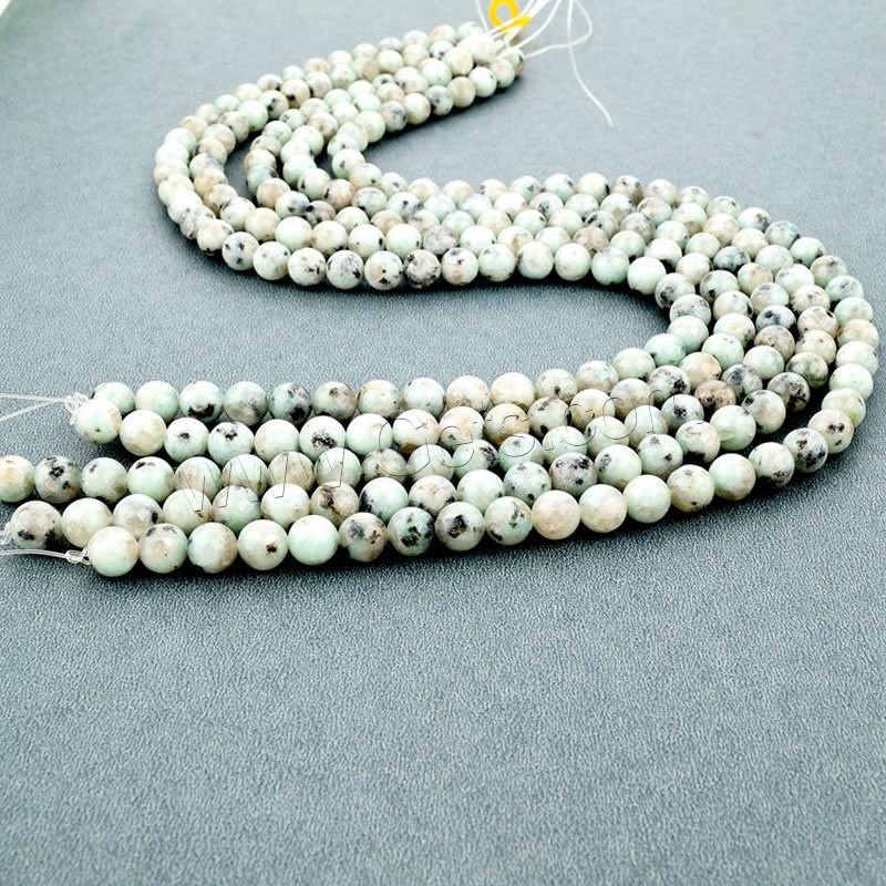 Perles amazonite, Rond, naturel, normes différentes pour le choix, Trou:Environ 1mm, Longueur:Environ 15 pouce, Vendu par brin