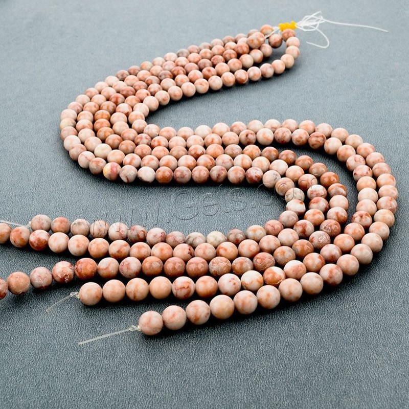 Network Stone Beads, Round, natural, different size for choice, red, Hole:Approx 1mm, Length:Approx 15 Inch, Sold By Strand