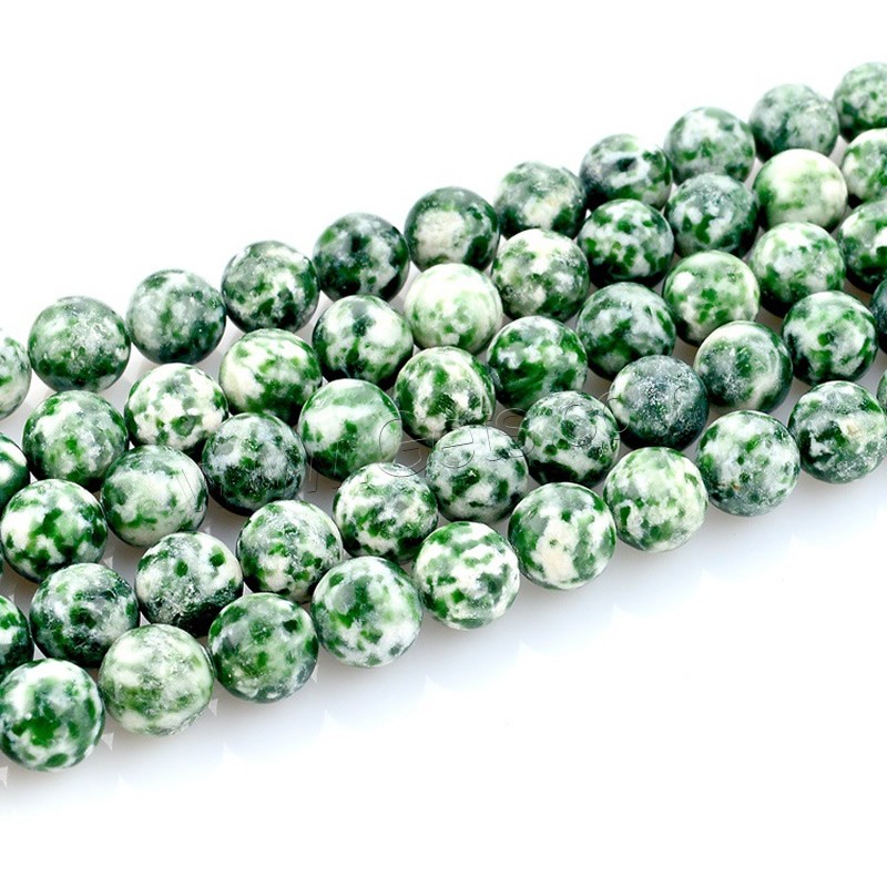 Green Spot Stone Beads, Round, natural, different size for choice, Hole:Approx 1mm, Length:Approx 15 Inch, Sold By Strand
