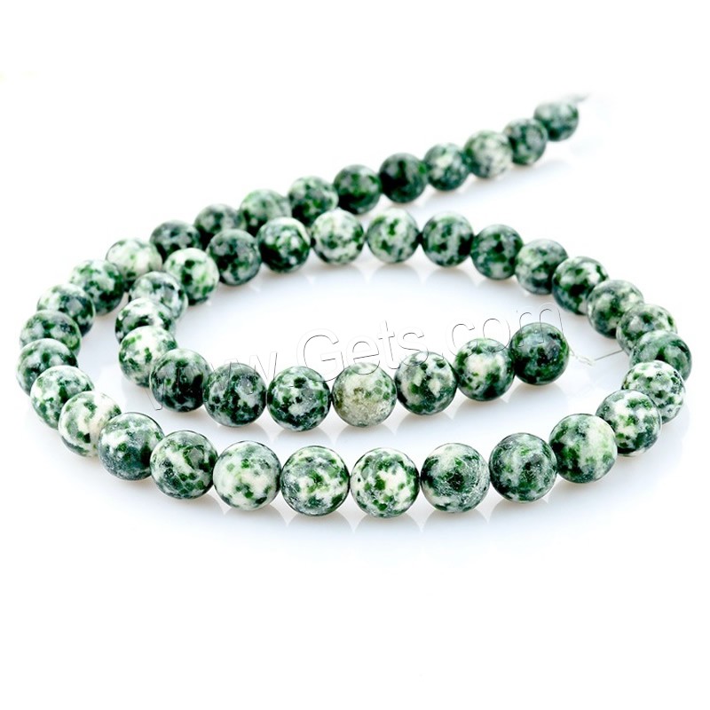 Green Spot Stone Beads, Round, natural, different size for choice, Hole:Approx 1mm, Length:Approx 15 Inch, Sold By Strand