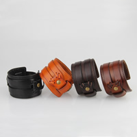 Cowhide Bracelets, iron clasp 44mm Approx 9 Inch 