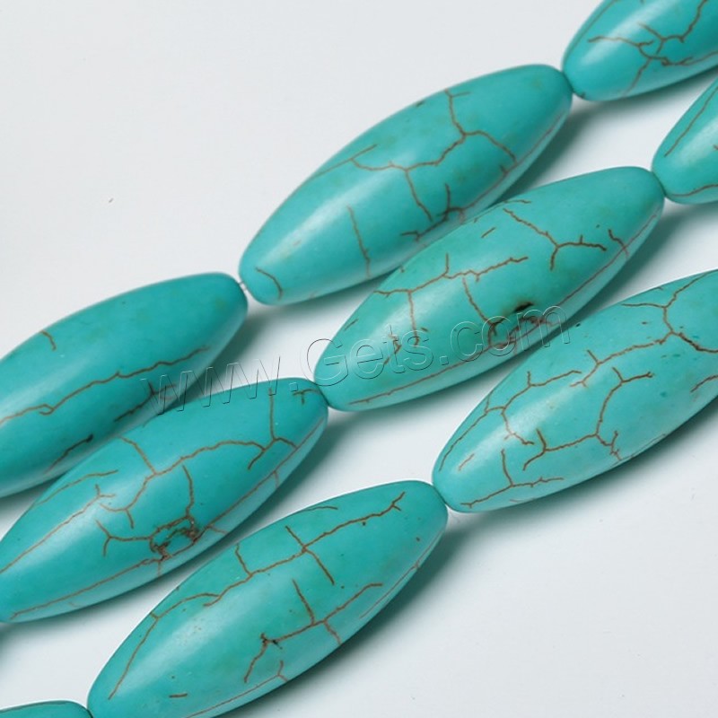 Perles en Turquoise synthétiques, oeil de cheval, Trou:Environ 1mm, Longueur:Environ 15 pouce, Vendu par brin