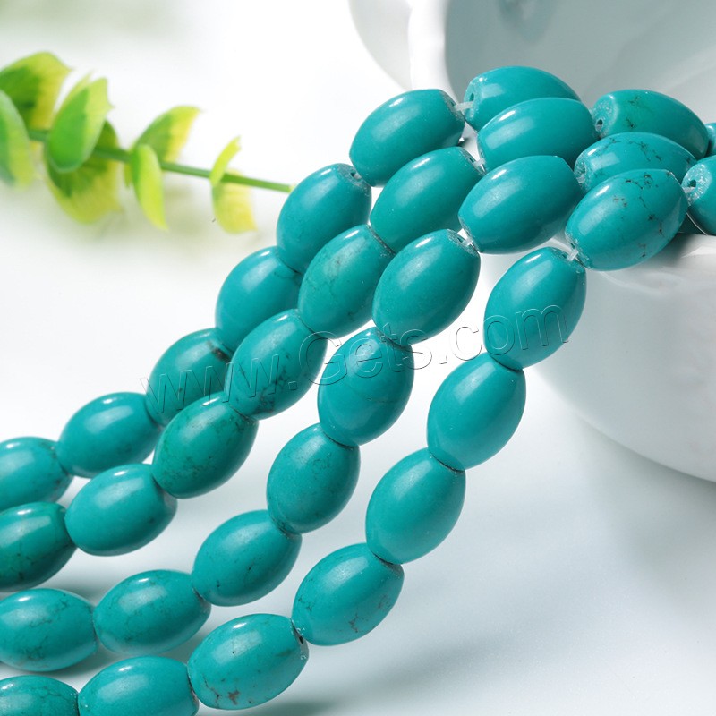 Perles en Turquoise synthétiques, tambour, Trou:Environ 1mm, Longueur:Environ 15 pouce, Vendu par brin