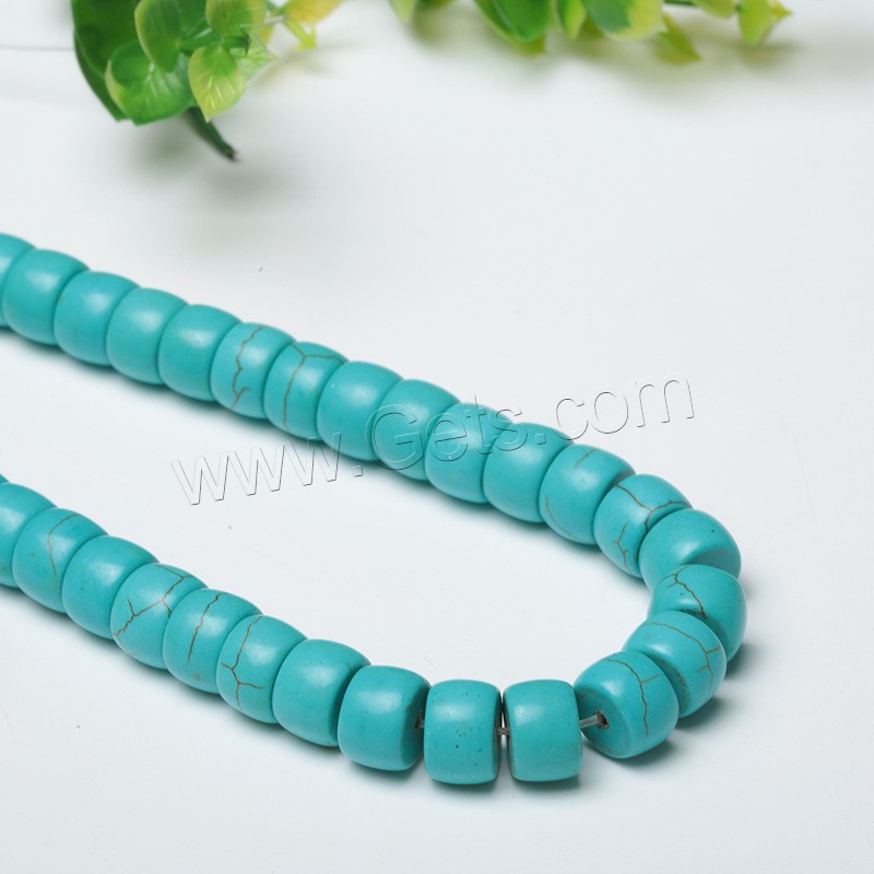 Perles en Turquoise synthétiques, rondelle, Trou:Environ 1mm, Longueur:Environ 15 pouce, Vendu par brin