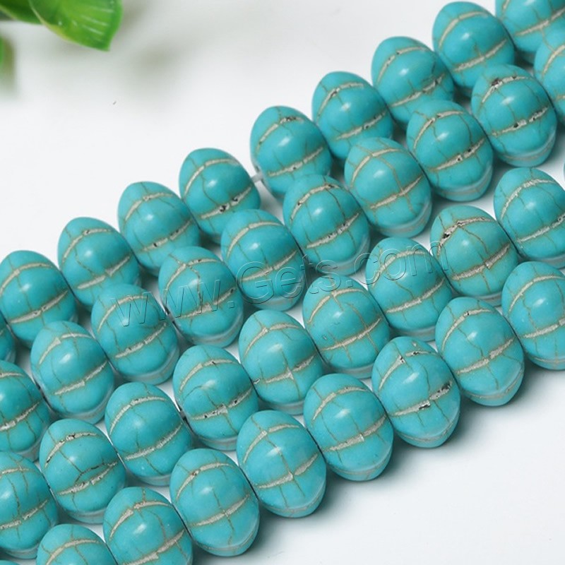 Synthetic Turquoise Beads, different size for choice, Hole:Approx 1mm, Length:Approx 15 Inch, Sold By Strand