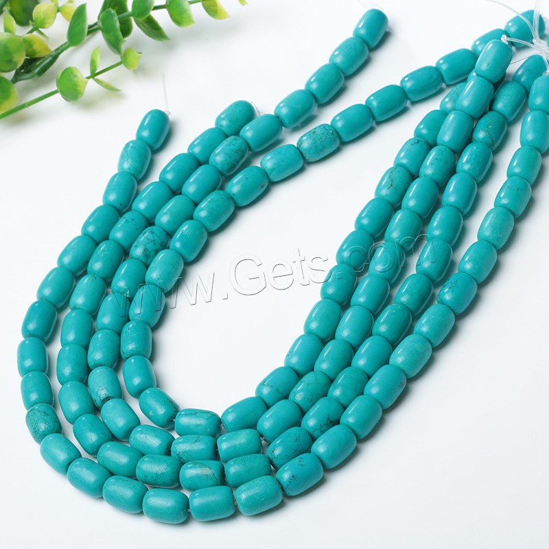 Perles en Turquoise synthétiques, pilier, normes différentes pour le choix, Trou:Environ 1mm, Longueur:Environ 15 pouce, Vendu par brin