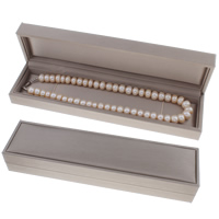 boîtes à collier en carton, avec velours de coton, rectangle, gris Vendu par PC