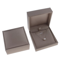 Cardboard Necklace Box, Rectangle, grey 