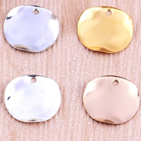Brass Jewelry Pendants, Flat Round, plated lead & cadmium free Approx 1mm 