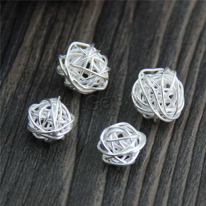 Sterling Silver Beads, 925 Sterling Silver, different size for choice, Hole:Approx 2mm, Sold By PC