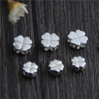 Sterling Silver Beads, 925 Sterling Silver, Four Leaf Clover 