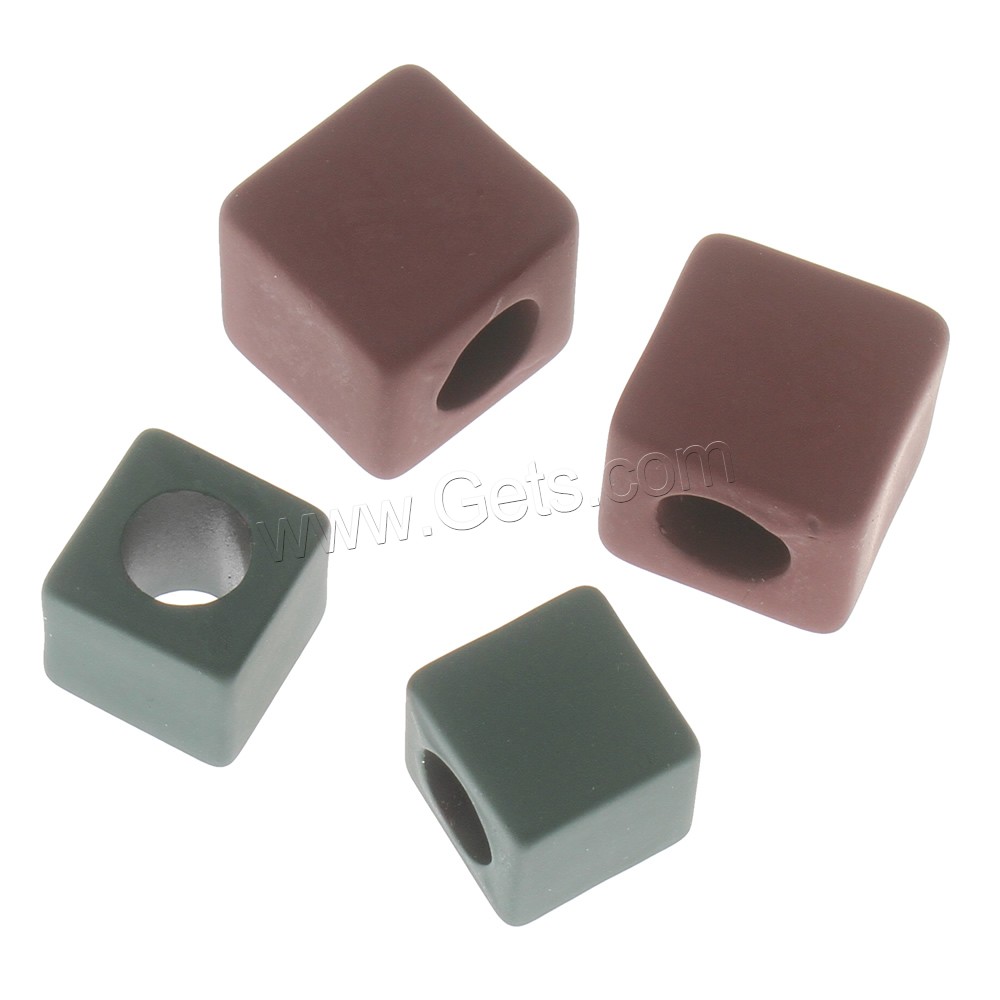 Acrylic European Beads, different size for choice & solid color, more colors for choice, Hole:Approx 6mm, Sold By PC