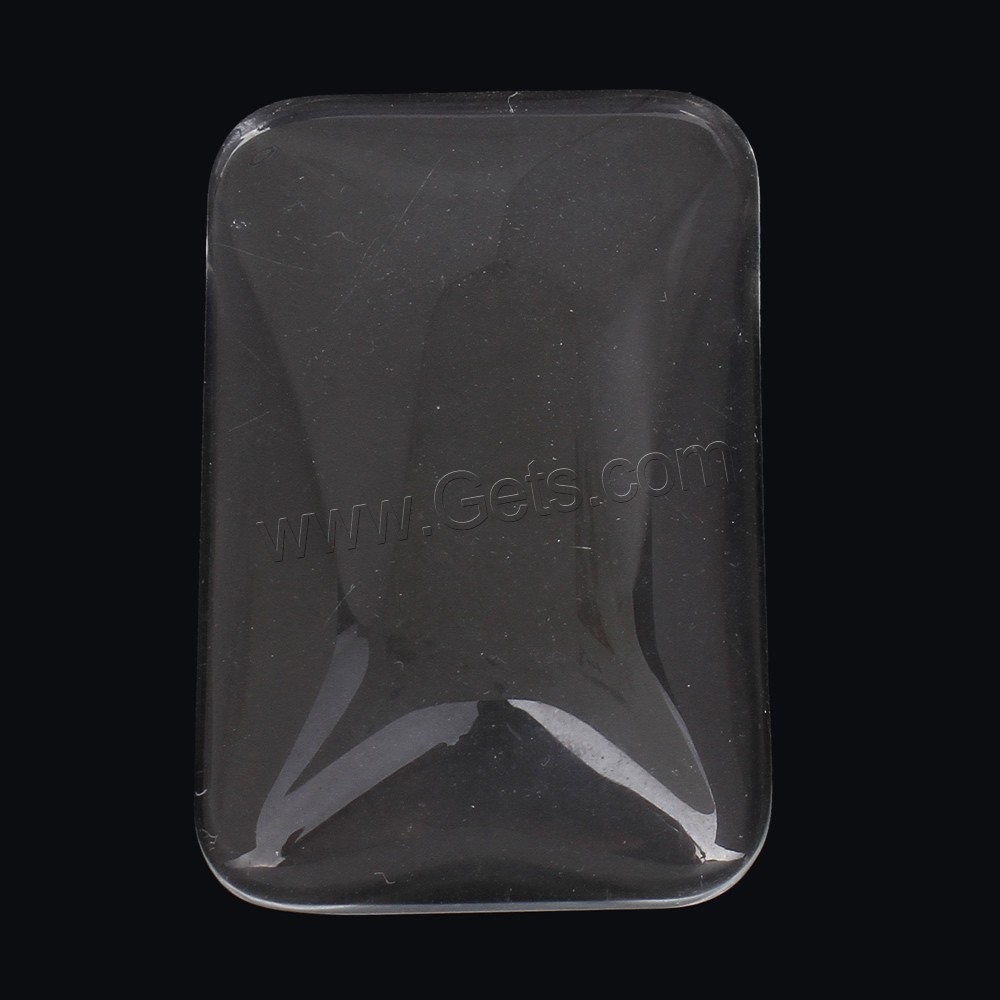 Lichtdurchlässig Glas Cabochon , Rechteck, verschiedene Größen vorhanden & flache Rückseite, verkauft von PC