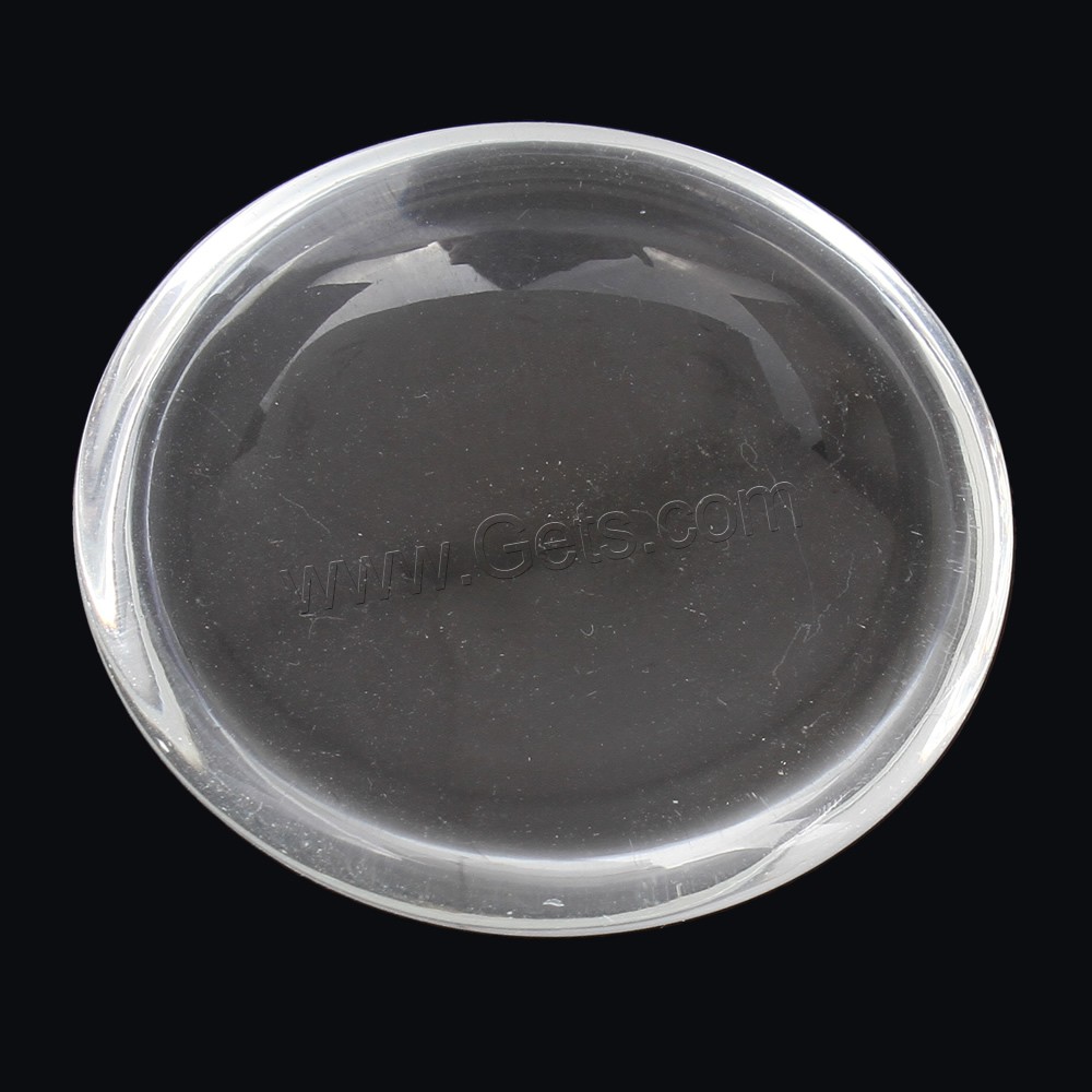 Cabujón de vidrio translúcido, Redondo aplanado, diverso tamaño para la opción & espalda plana, Vendido por UD