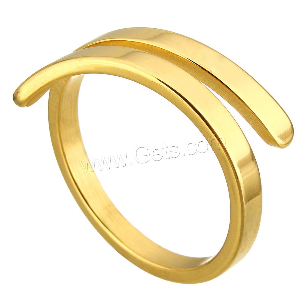 Stainless Steel Open Finger Ring, plated, different size for choice, more colors for choice, 7mm, Sold By PC