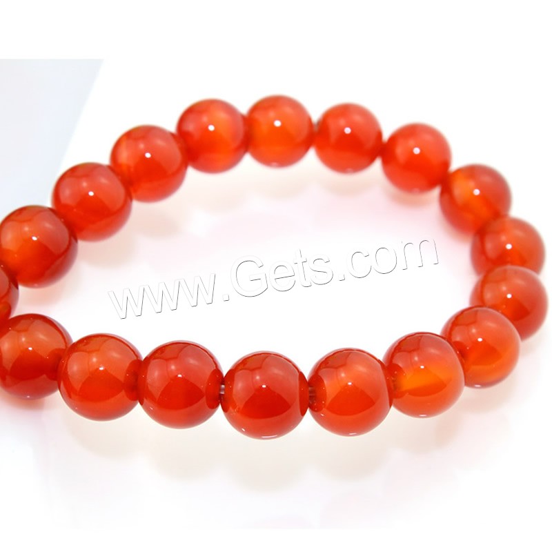 Natural Red Agate Beads, Round, different size for choice, Length:Approx 15.5 Inch, Sold By Strand