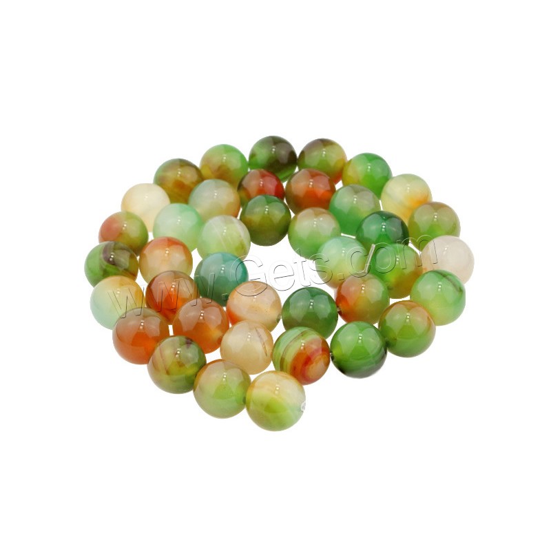 Natürliche Malachit Achat Perlen, rund, verschiedene Größen vorhanden, Länge:ca. 15.5 ZollInch, verkauft von Strang