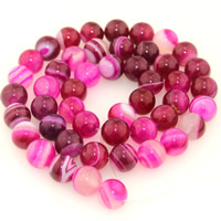 Perles agates rose naturelles, agate rose, Rond, normes différentes pour le choix Environ 15.5 pouce, Vendu par brin