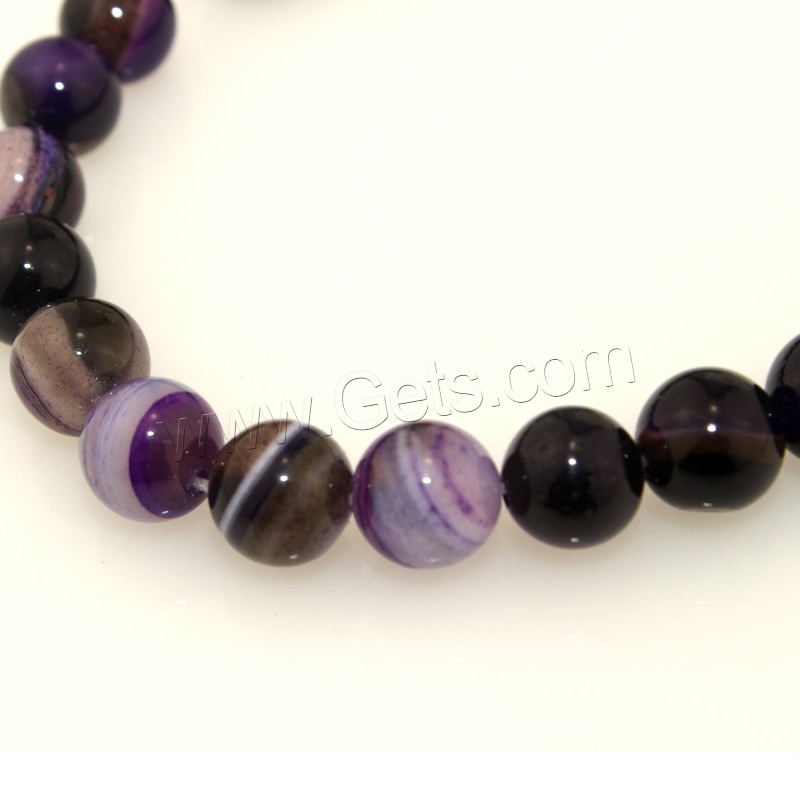 Natural Lace Agate Beads, Round, different size for choice, purple, Length:Approx 15.5 Inch, Sold By Strand