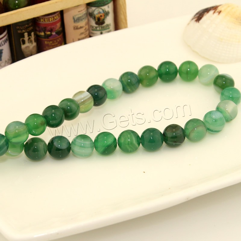 Natural Lace Agate Beads, Round, different size for choice, green, Length:Approx 15.5 Inch, Sold By Strand