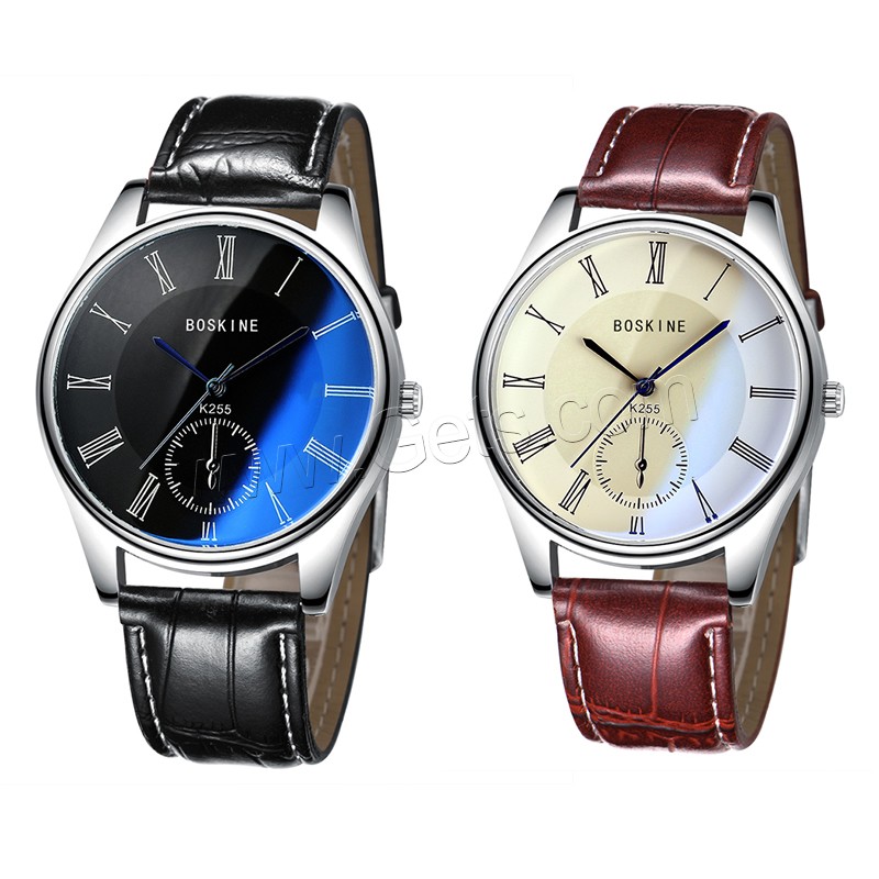 PU Leather, with zinc alloy dial & Glass, platinum color plated, Unisex & adjustable & different size for choice, more colors for choice, Sold By PC