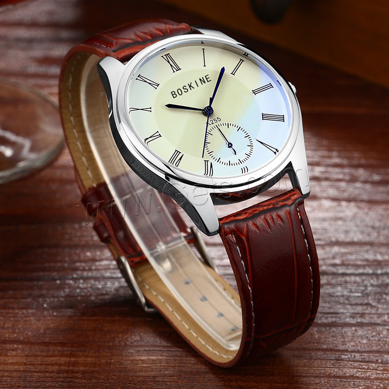 PU Leather, with zinc alloy dial & Glass, platinum color plated, Unisex & adjustable & different size for choice, more colors for choice, Sold By PC