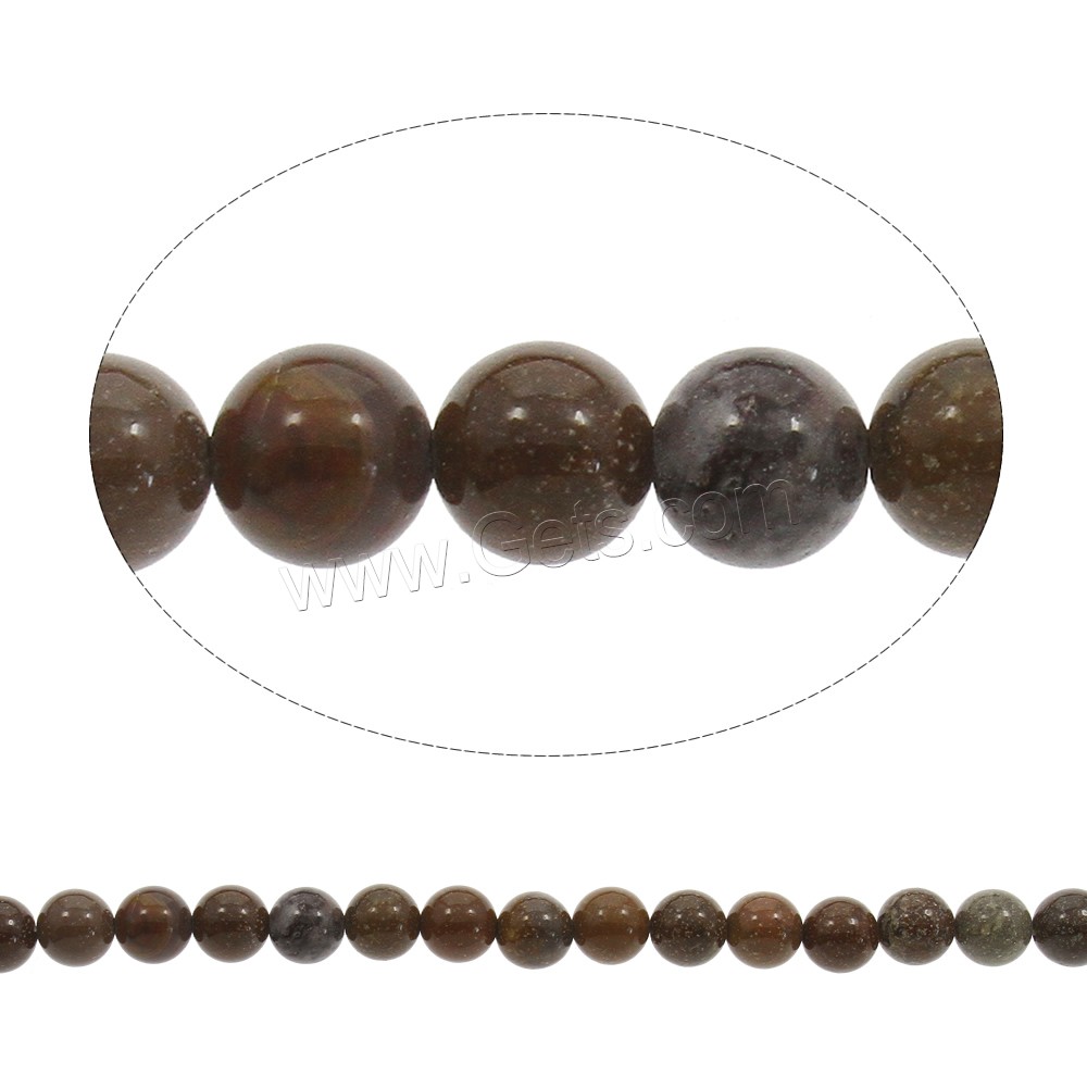 Eigelb-Stein, Dotter Stein, rund, aus China & verschiedene Größen vorhanden, Bohrung:ca. 1mm, Länge:ca. 15 ZollInch, verkauft von Strang