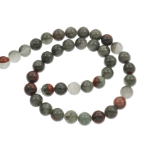 African Bloodstone Beads, Round, natural Approx 1mm Approx 15 Inch 