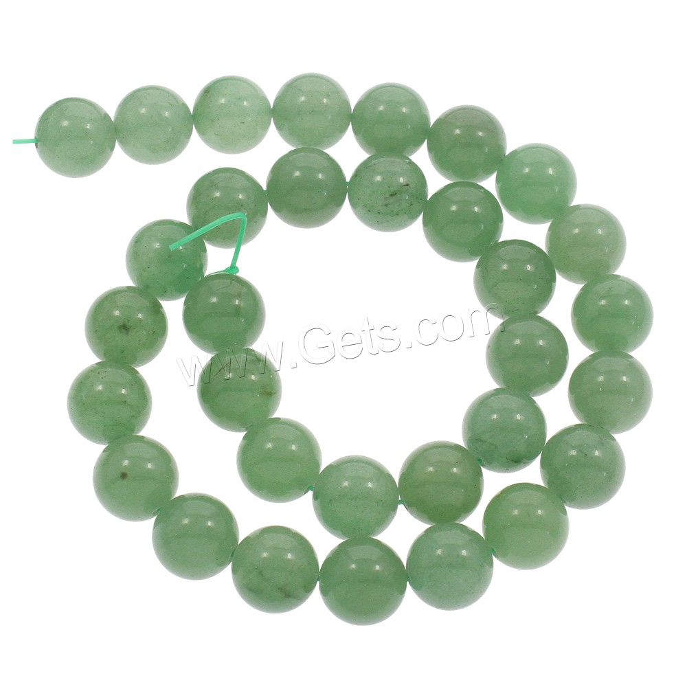 Green Aventurine Bead, Round, different size for choice, Hole:Approx 1mm, Length:Approx 15 Inch, Sold By Strand