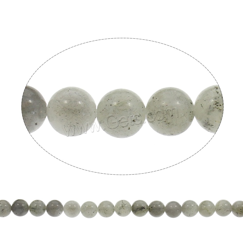 Perles en labradorite, Rond, naturel, normes différentes pour le choix, Trou:Environ 1mm, Longueur:Environ 15 pouce, Vendu par brin