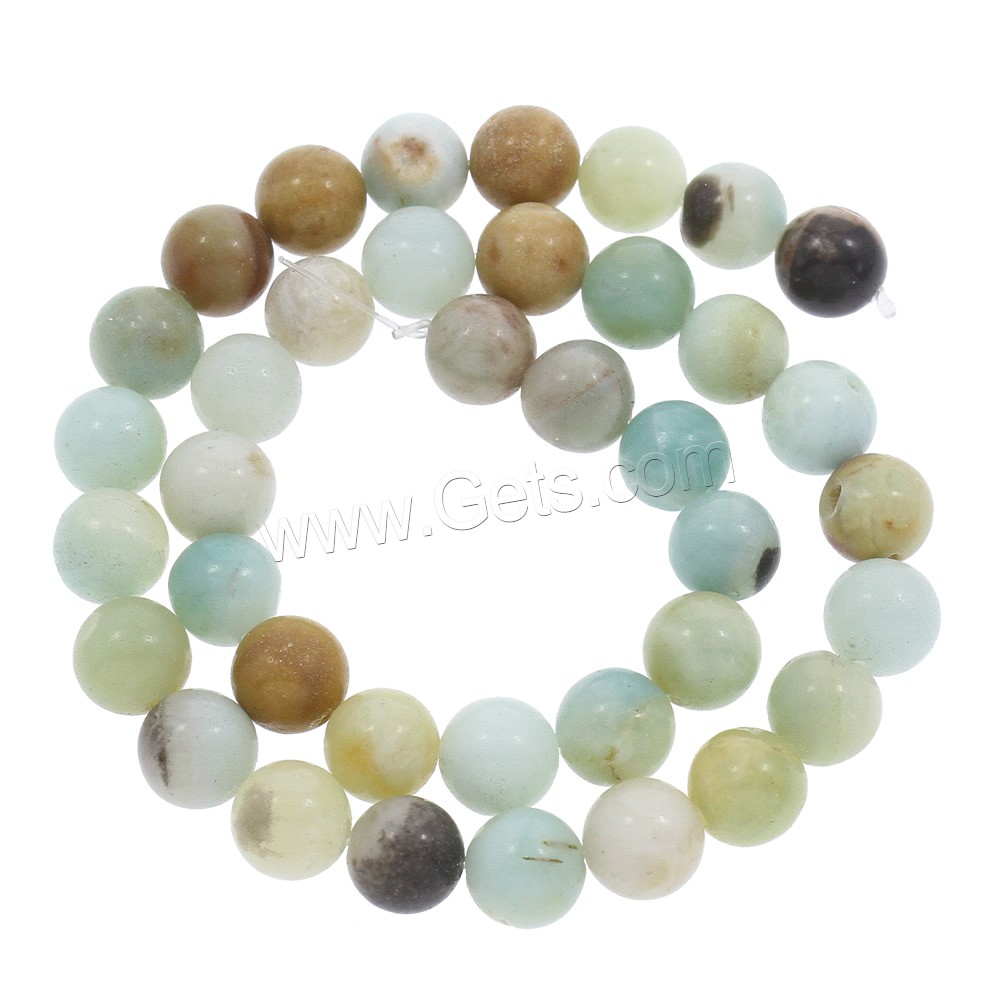 Amazonite Beads, Round, different size for choice, Hole:Approx 1mm, Length:Approx 15 Inch, Sold By Strand
