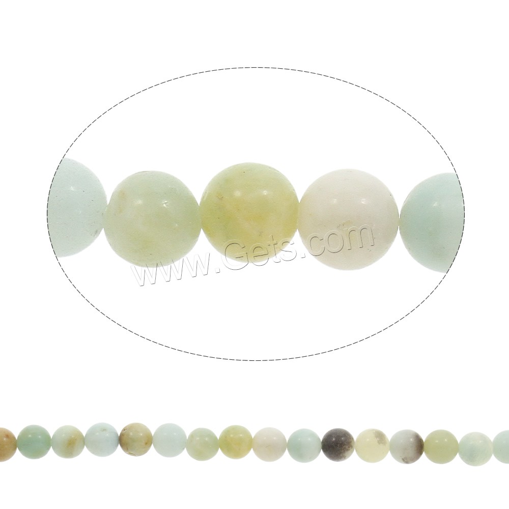Amazonite Beads, Round, different size for choice, Hole:Approx 1mm, Length:Approx 15 Inch, Sold By Strand