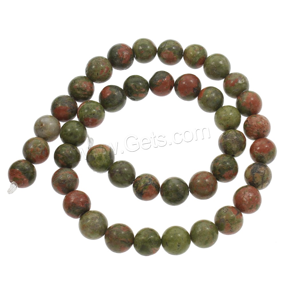 Unakite Beads, Round, different size for choice & imported, Hole:Approx 1mm, Length:Approx 15 Inch, Sold By Strand