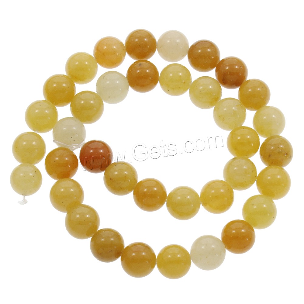 Yellow Aventurine Bead, Round, different size for choice, Hole:Approx 1mm, Length:Approx 15 Inch, Sold By Strand