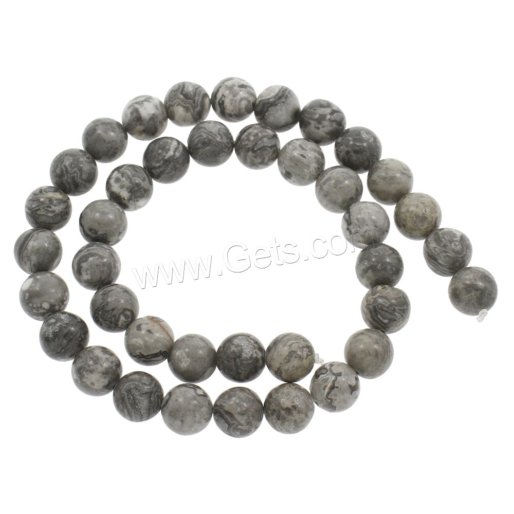 Picasso Jasper Beads, Round, different size for choice, Hole:Approx 1mm, Length:Approx 15 Inch, Sold By Strand