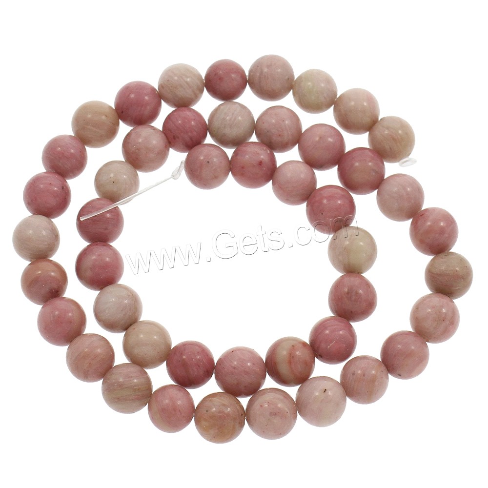 Rhodonite Beads, Rhodochrosite, Round, natural, different size for choice, Hole:Approx 1mm, Length:Approx 15 Inch, Sold By Strand
