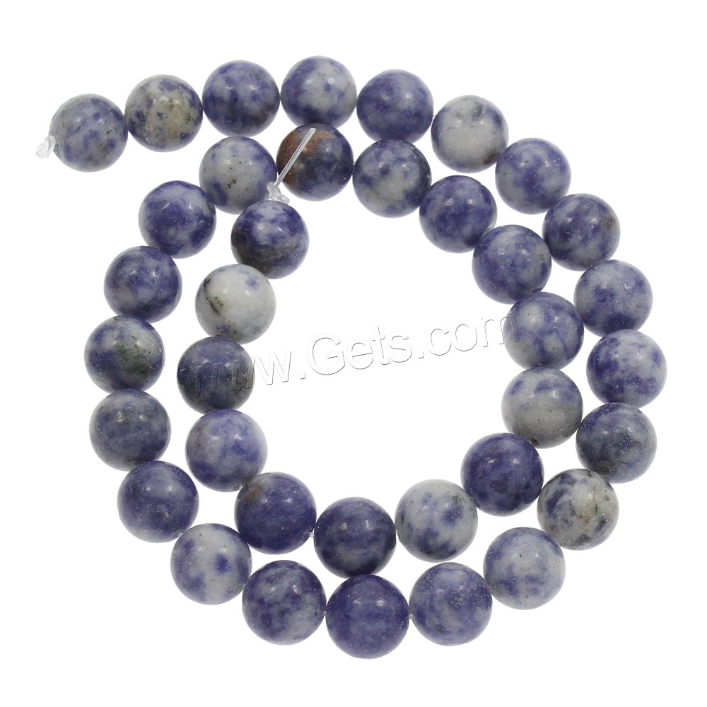 Blue Spot Beads, Round, different size for choice, Hole:Approx 1mm, Length:Approx 15 Inch, Sold By Strand
