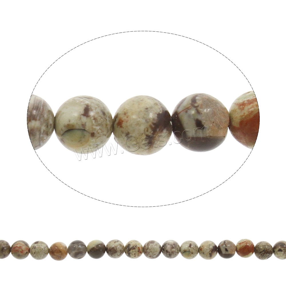 Ozean Achat Perle, rund, verschiedene Größen vorhanden, Bohrung:ca. 1mm, Länge:ca. 15 ZollInch, verkauft von Strang