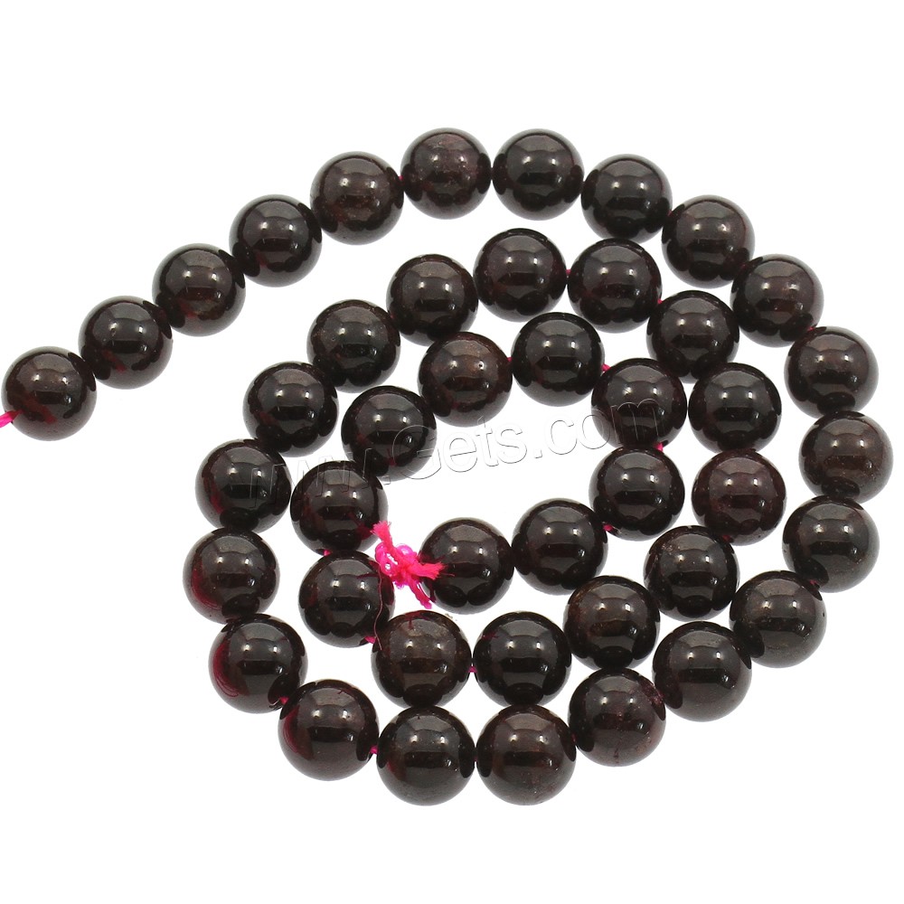 Garnet Beads, Round, January Birthstone & different size for choice, Hole:Approx 1mm, Length:Approx 15 Inch, Sold By Strand